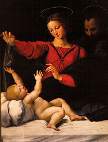 Raffaello Santi: Holy Family, so-called Madonna del bicycle - Szent Család